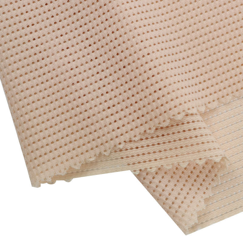 Soft mesh grid fabric 80 nylon 20 spandex elastic underwear lined with knitted fabric for women