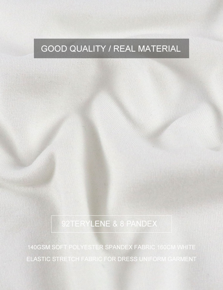 Wholesale high quality 92 polyester 8 spandex custom fabric Stretch Breathable for clothing