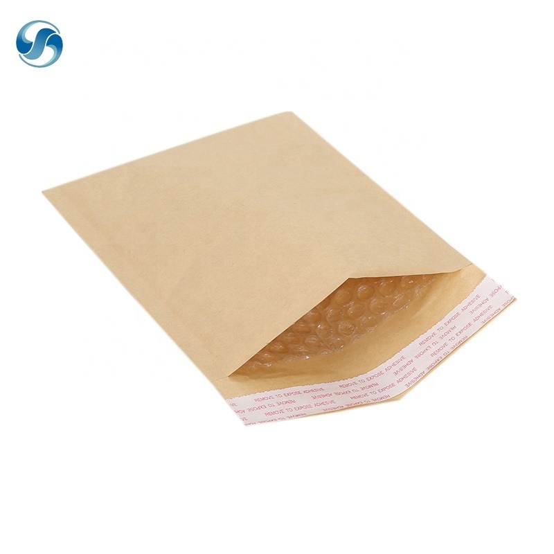 Kraft paper bubble envelope bag printing cosmetics gift foam shockproof and shatterproof express packaging bag