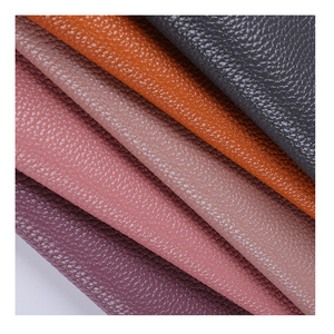 6 super non woven base soft litchi grain leather fabric faux  leather for shoulder bag handbags  semi-pu artificial leather