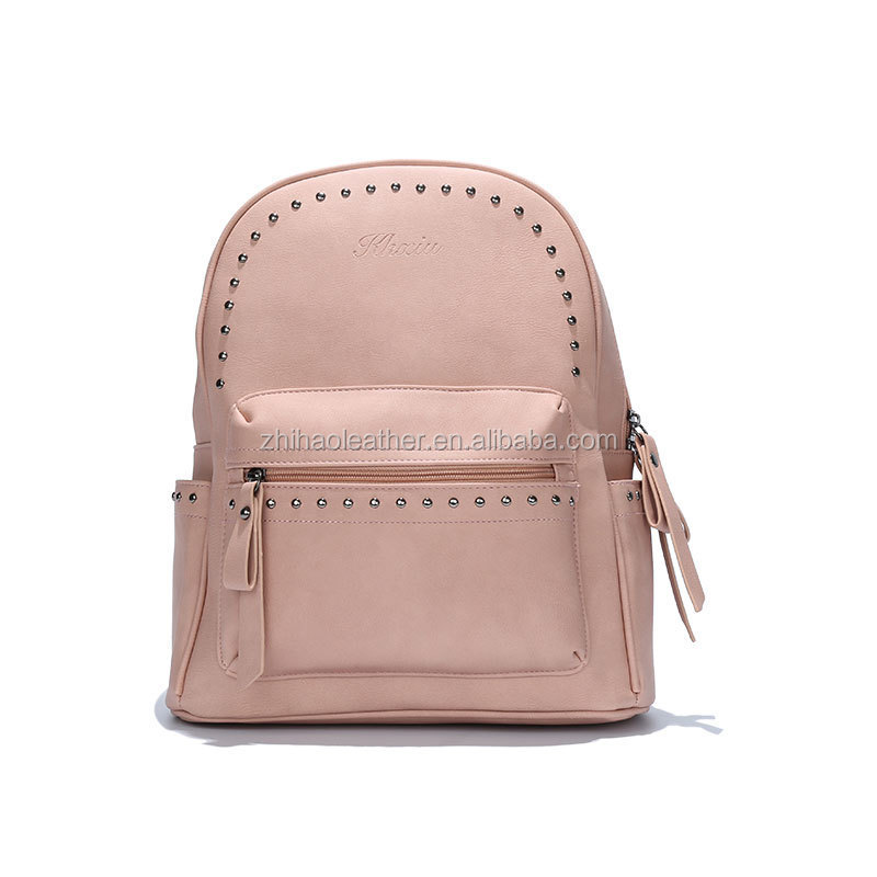 Famous  brand PU leather backpack for teenage women mochila wholesale factory price online shopping usa sac a dos