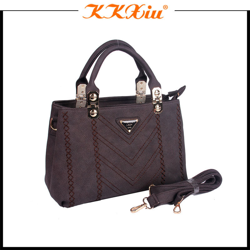 Wholesale China guangzhou latest design luxury leather ladies handbag