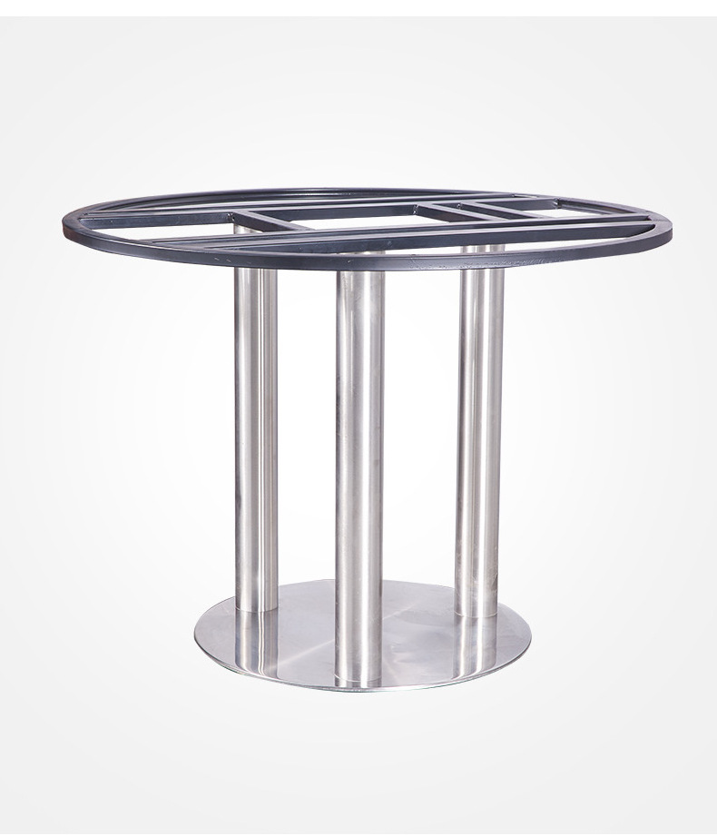 restaurant dinning stainless steel dining support side legs 914mm brass luxury table base