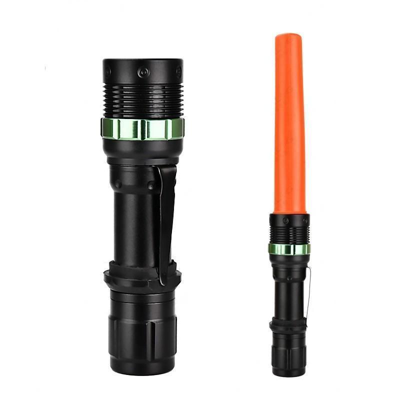 Outdoor waterproof LED light strong light flashlight multi-function flashlight signal light