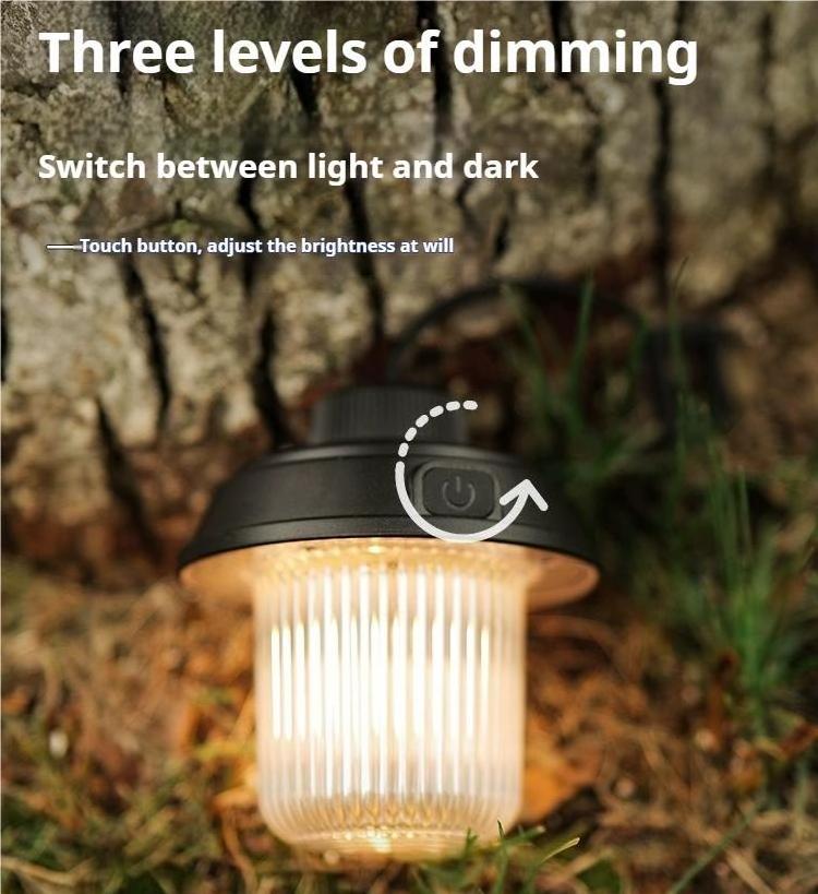 Outdoor 3 Modes Warm Light ABS+silica gel 1200mAh Battery Retro Horse Camping Lantern