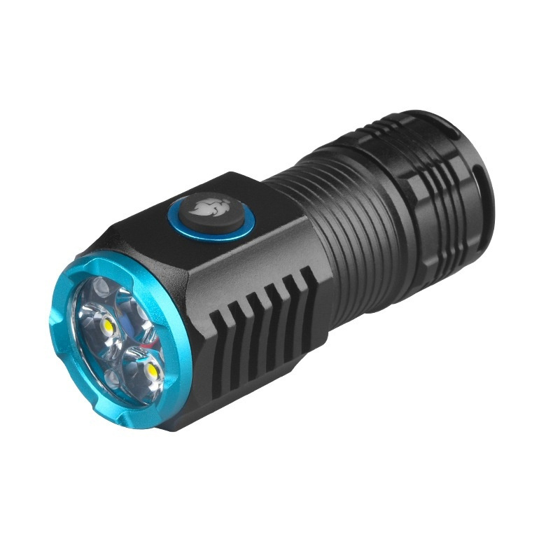 New LED flashlight USB rechargeable flashlight emergency flashlight