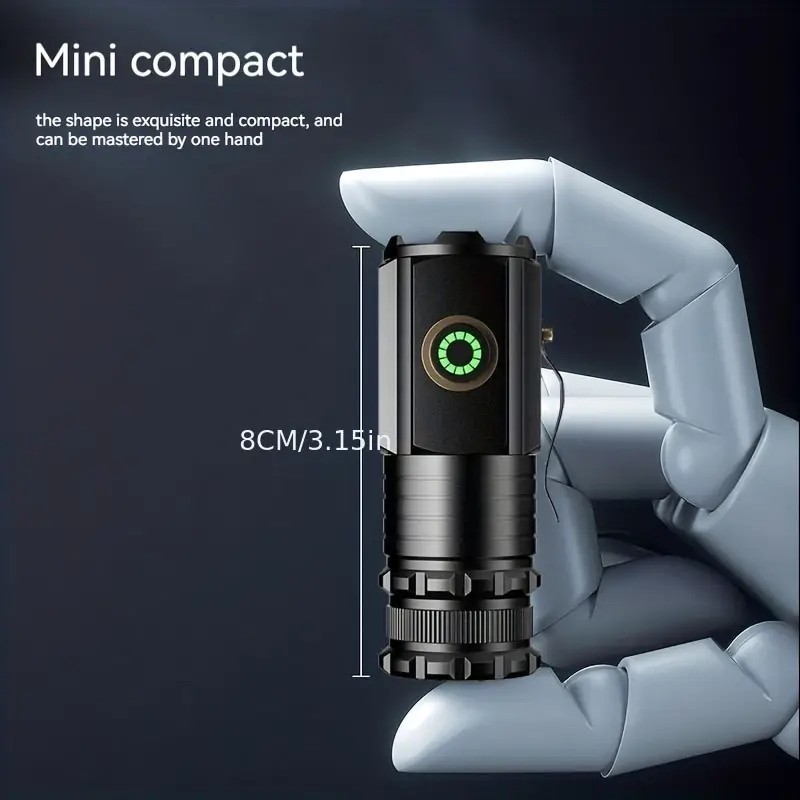 XHP35  High capacity multifunctional flashlight outdoor portable mini flashlight