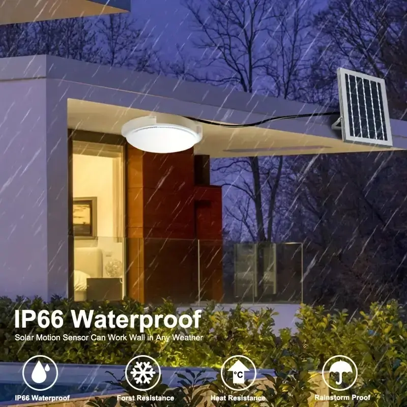 Waterproof Ip65 Outdoor Indoor 30-500W Intelligent Solar LED Ceiling Light With Solar Panel