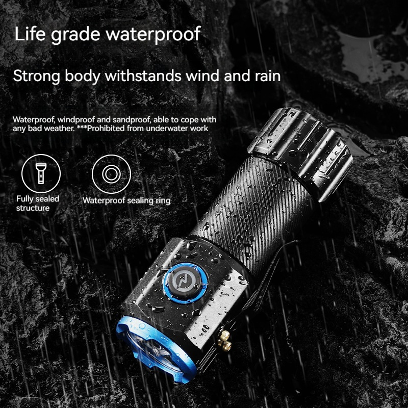 2000 Lm High Lumen Output Bright Torch Focus Usb Rechargeable Portable Lamp strong magnet Mini Flashlight With a clip