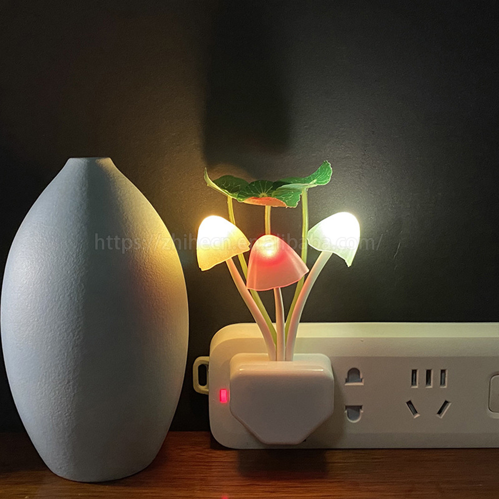 Bedroom Bedside Light Sensor Control Led Plug In Led Rose Flower Rgb Lights Wall Night Light