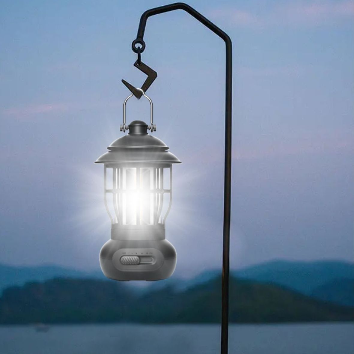 New Portable Slide switches Emergency Lamp Vintage COB ABS USB Rechargeable Camping Lantern