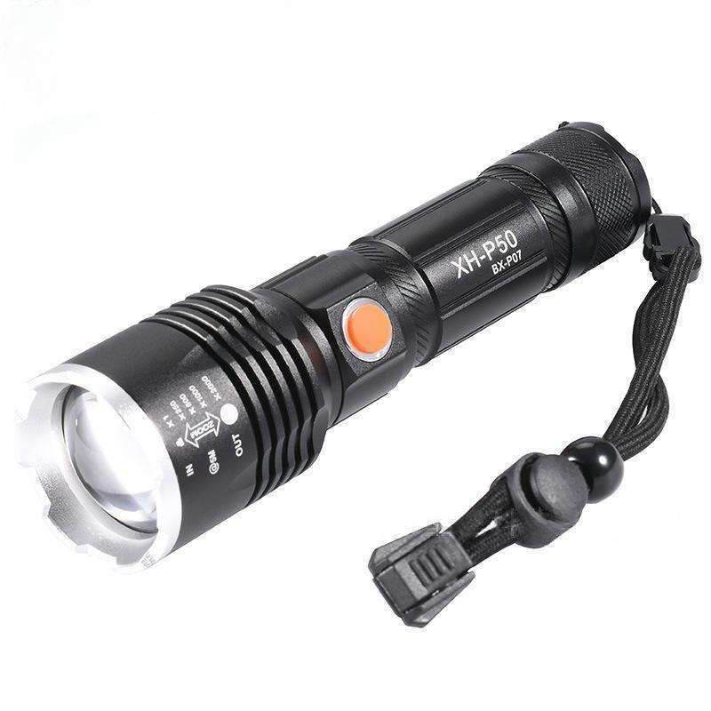 Super Bright Flashlight Zoomable Water Resistant  XHP50  Camping Emergency 3000 High Lumens LED Flashlights