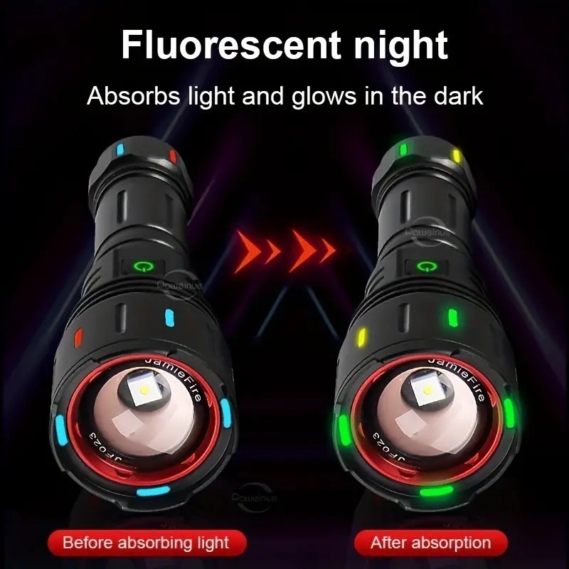 White laser long range self defense waterproof portable fluorescence rechargeable led tactical lanterns torch light flashlights