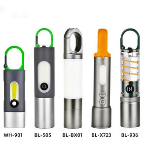 Camping Lamp Type-C Rechargeable Keychain Emergency Led Torch Light Torch Zoomable Mini  Flashlight