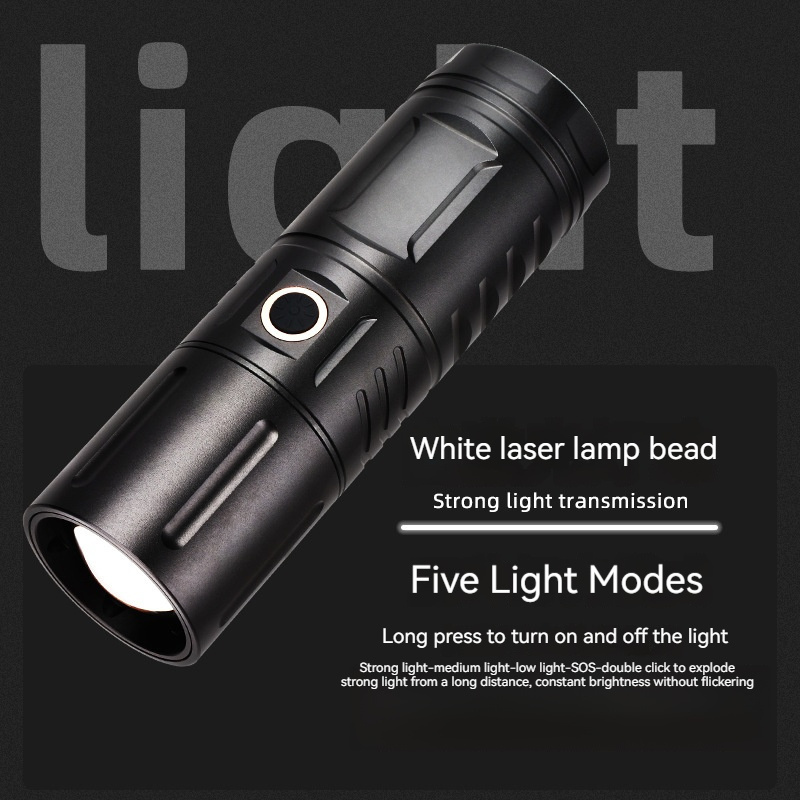 Aluminum Strong Light USB Zoomable Tactical Torch Flashlight Led Rechargeable Mini Flashlight