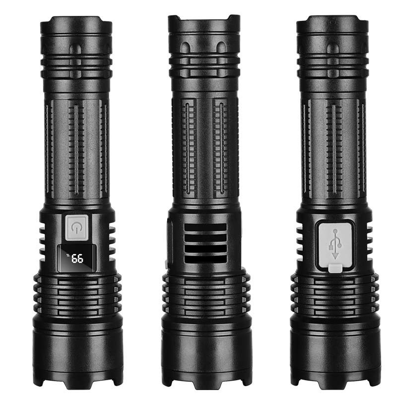 P50 telescopic Zoom waterproof power bank rechargeable usb led tactical torch Work light lantern outdoor flashlights