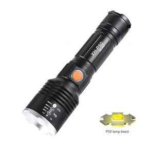 Super Bright Flashlight Zoomable Water Resistant  XHP50  Camping Emergency 3000 High Lumens LED Flashlights