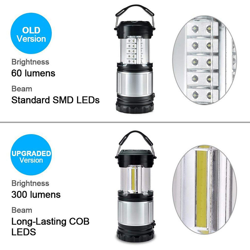 Collapsible LED Camping LED Lantern Suitable Survival Kits Emergency Light Portable Lanterns for Storm Outages Outdoor