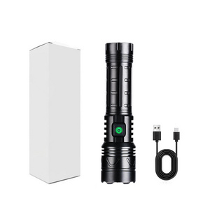 New Style XHP70 Ultra Powerful Led Flashlight Zoomable10000 Lumen Led Type-c Charging Flashlight