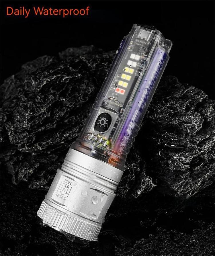 Wholesale Outdoor Multi-function XHP50 Strong Light Long Shot Solar Rechargeable Flashlight