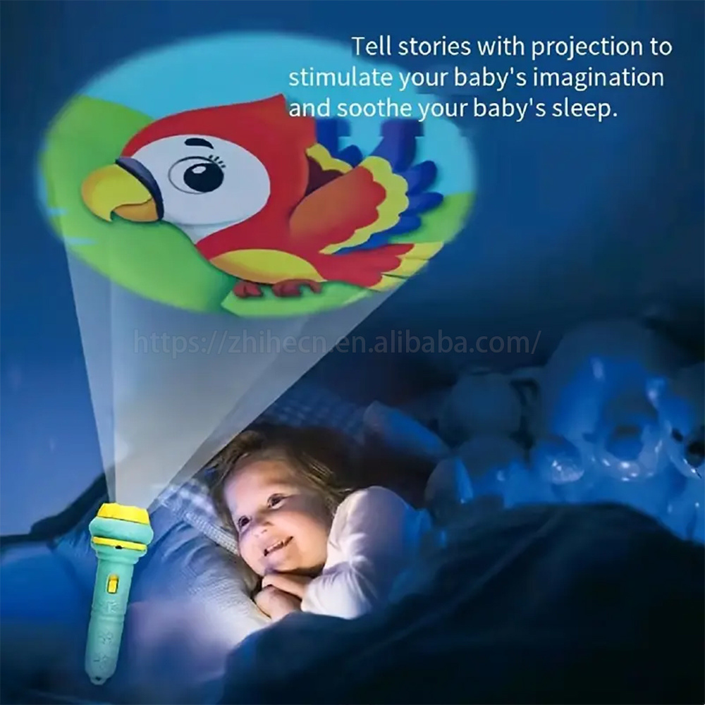 Toy bedtime Story Toys projection Flashlight education Teaching children flash lights