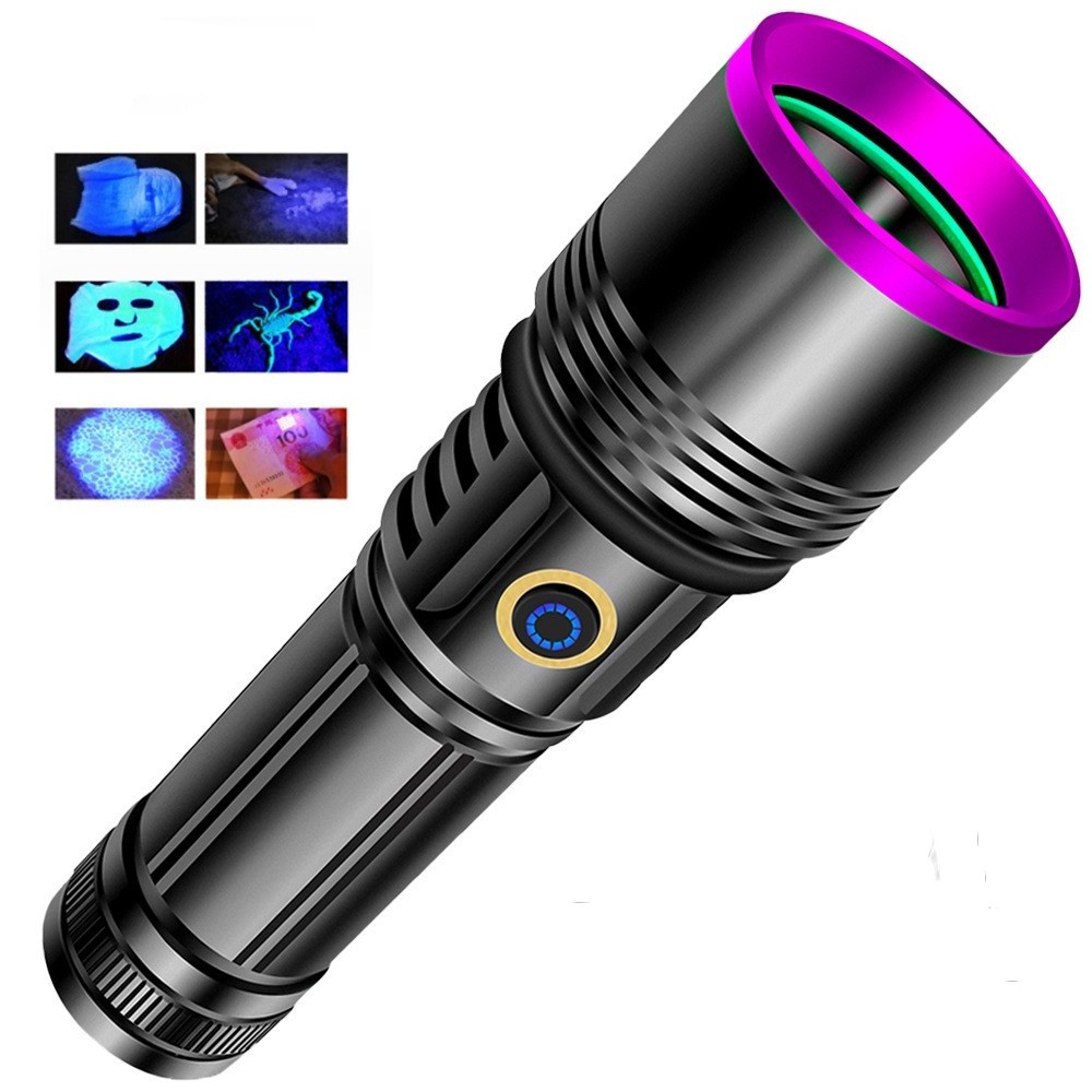 365nm Ultraviolet Blacklight Detector  Black Light UV Flashlight for Dog Urine, Pet Stains and Bed Bug