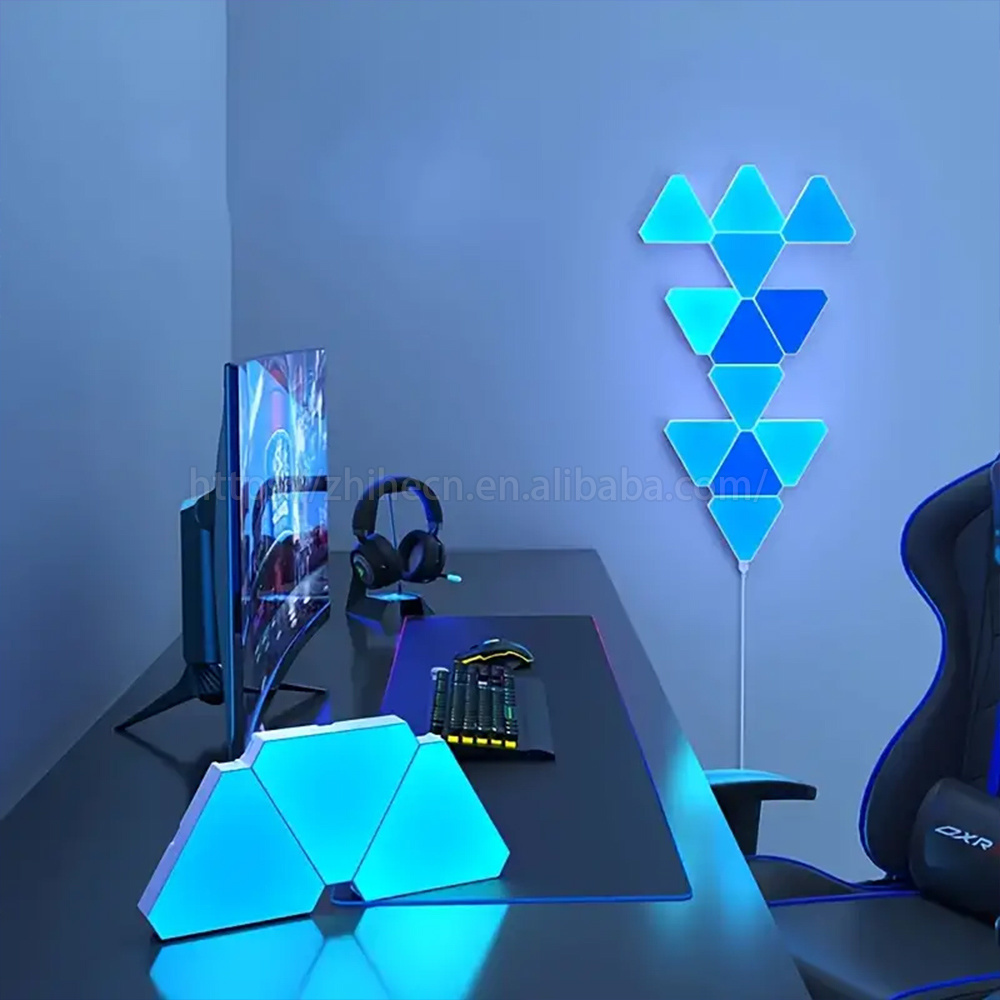 Triangle Lights Rgb Colorful Lights App Controllable Smart Led Panel Modular Intelligent Lighting