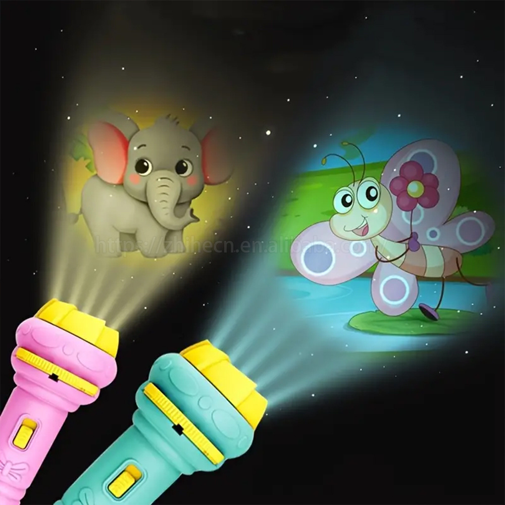 Toy bedtime Story Toys projection Flashlight education Teaching children flash lights