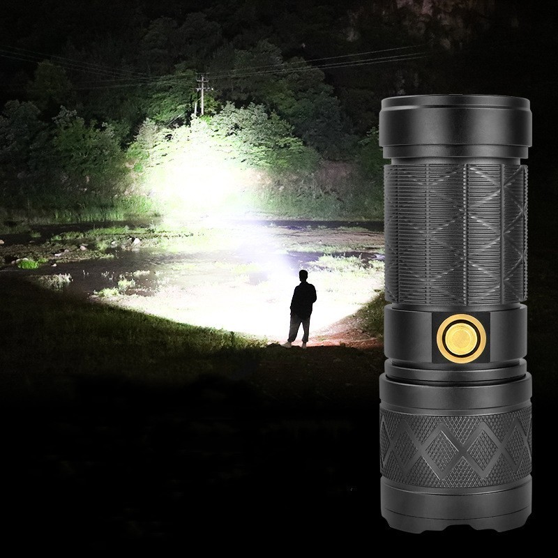 18650 Battery USB Rechargeable Zoomable Long Range Powerful Flash Torch Light Rechargeable Flashlight