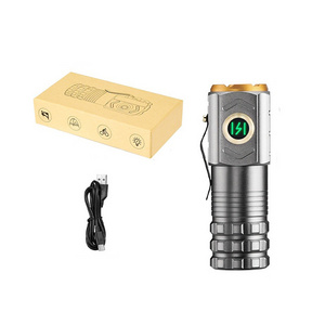 XHP35 Super Bright Pocket Small Type-C Torch USB Rechargeable LED Mini Flashlight  With Clip