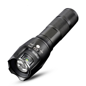 Waterproof outdoor night run riding patrol searchlight T6 telescopic zoom strong aluminum alloy LED flashlight