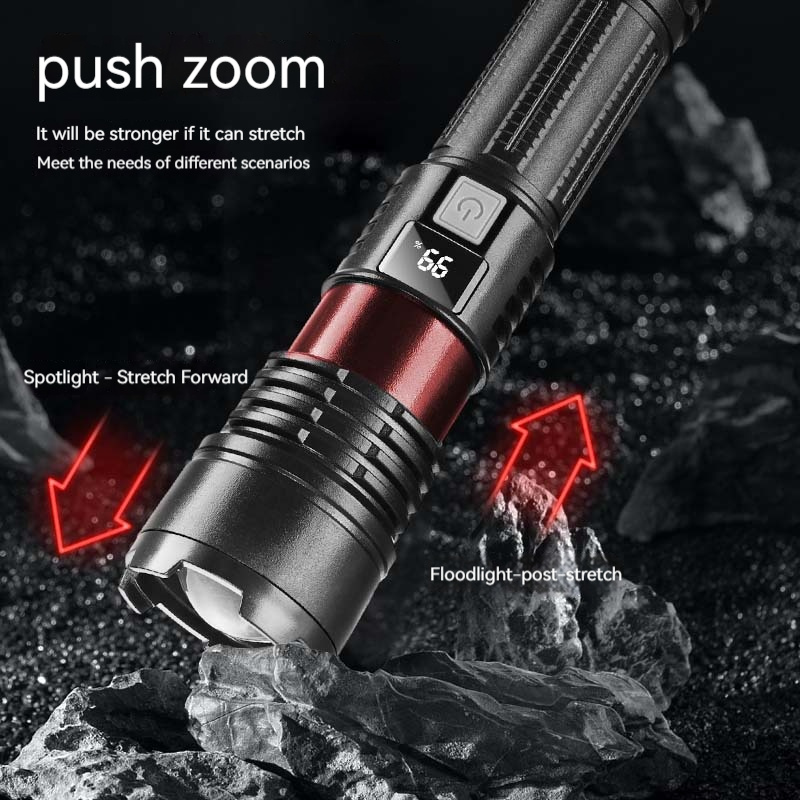 P50 telescopic Zoom waterproof power bank rechargeable usb led tactical torch Work light lantern outdoor flashlights