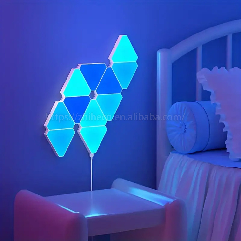 Triangle Lights Rgb Colorful Lights App Controllable Smart Led Panel Modular Intelligent Lighting