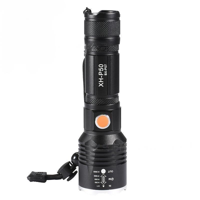 Super Bright Flashlight Zoomable Water Resistant  XHP50  Camping Emergency 3000 High Lumens LED Flashlights