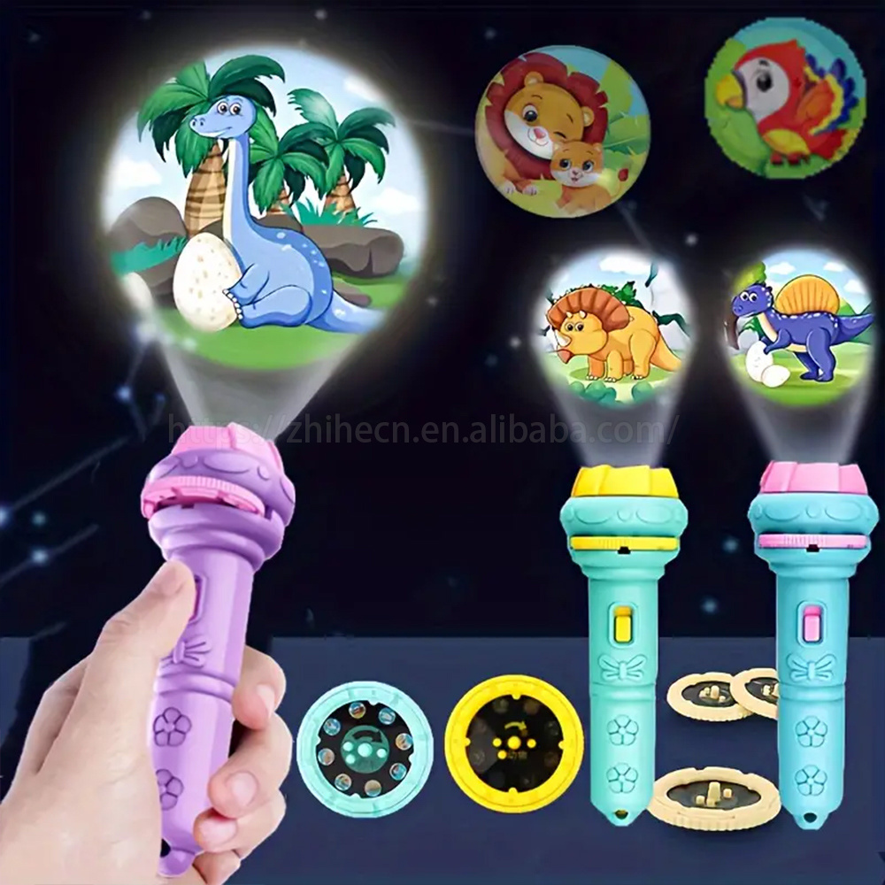 Toy bedtime Story Toys projection Flashlight education Teaching children flash lights