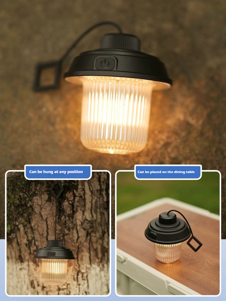 Outdoor 3 Modes Warm Light ABS+silica gel 1200mAh Battery Retro Horse Camping Lantern