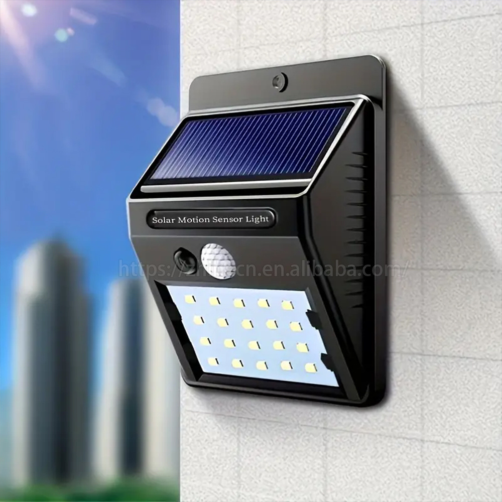 LED Garden Road Solar Panel Powered Battery Motion Sensor Wall Mount Light For Outdoor Lamp