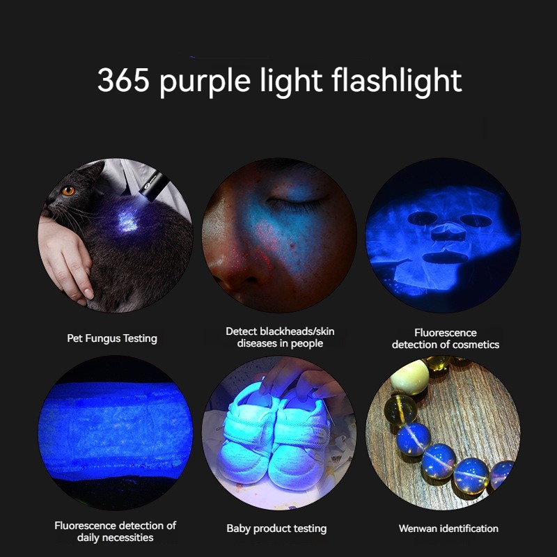 365nm Ultraviolet Blacklight Detector  Black Light UV Flashlight for Dog Urine, Pet Stains and Bed Bug