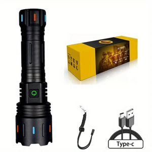 White laser long range self defense waterproof portable fluorescence rechargeable led tactical lanterns torch light flashlights