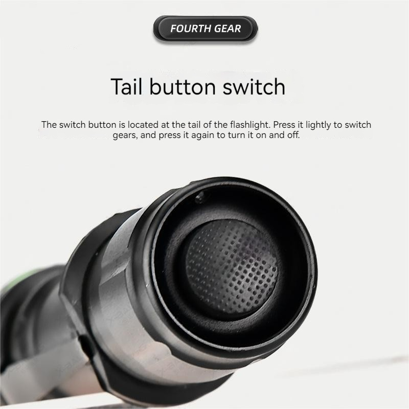 Outdoor waterproof LED light strong light flashlight multi-function flashlight signal light