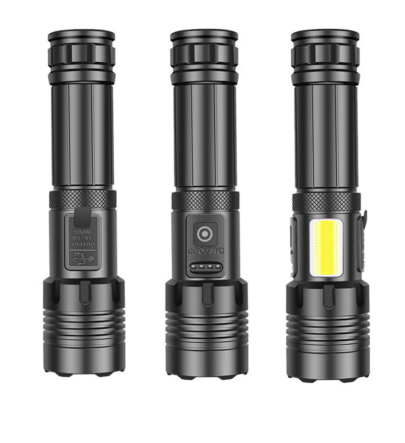 Hot Sale Most Powerful COB Flashlight XHP70 XHP160 Camping USB Rechargeable Led Flashlight