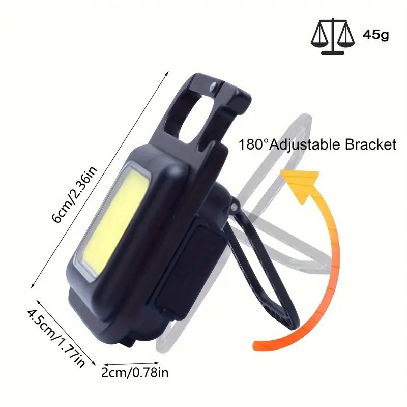 Mini COB Flashlights Bright Aluminum alloy Rechargeable LED Key Chain Flashlights