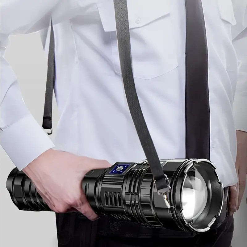 White lazer Power 20000LM Long Range LED Rechargeable Aluminum Zoomable Tactical Spotlight Flashlight