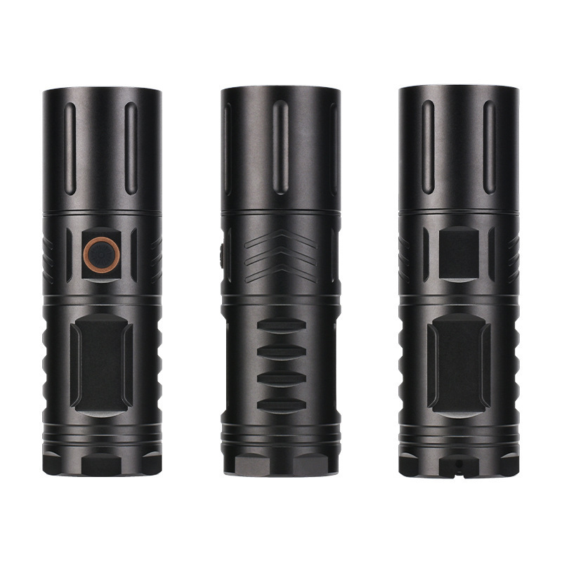 Aluminum Strong Light USB Zoomable Tactical Torch Flashlight Led Rechargeable Mini Flashlight