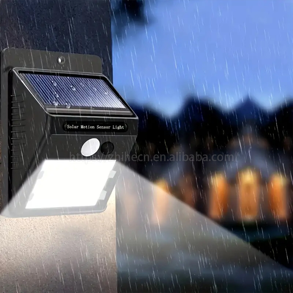 LED Garden Road Solar Panel Powered Battery Motion Sensor Wall Mount Light For Outdoor Lamp