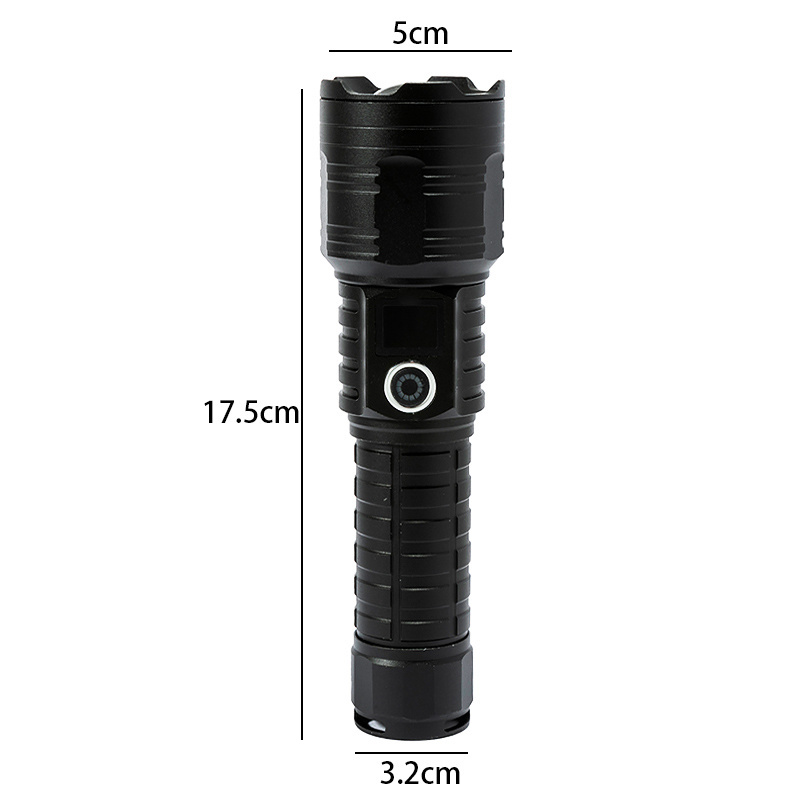 10000 lumen Zoom LED Metal Waterproof Torch Light Tactical linterna USB-C Rechargeable Long Range XHP70 Powerful LED Flashlight