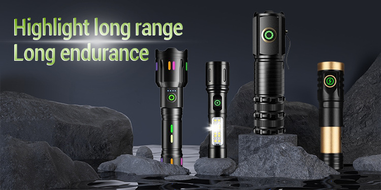 18650 Battery USB Rechargeable Zoomable Long Range Powerful Flash Torch Light Rechargeable Flashlight