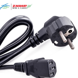 Power cord plug European VDE certified power cord three core copper electrical appliance plug wire leakage protection processing