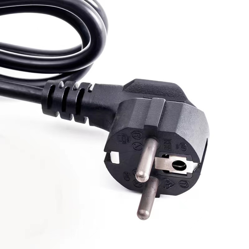 Power cord plug European VDE certified power cord three core copper electrical appliance plug wire leakage protection processing