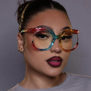 Wholesale 2022 Anti Blue Optical frames eyeglasses Flat lens cat eye frame Spectacles oversized clear lens eye glasses frames